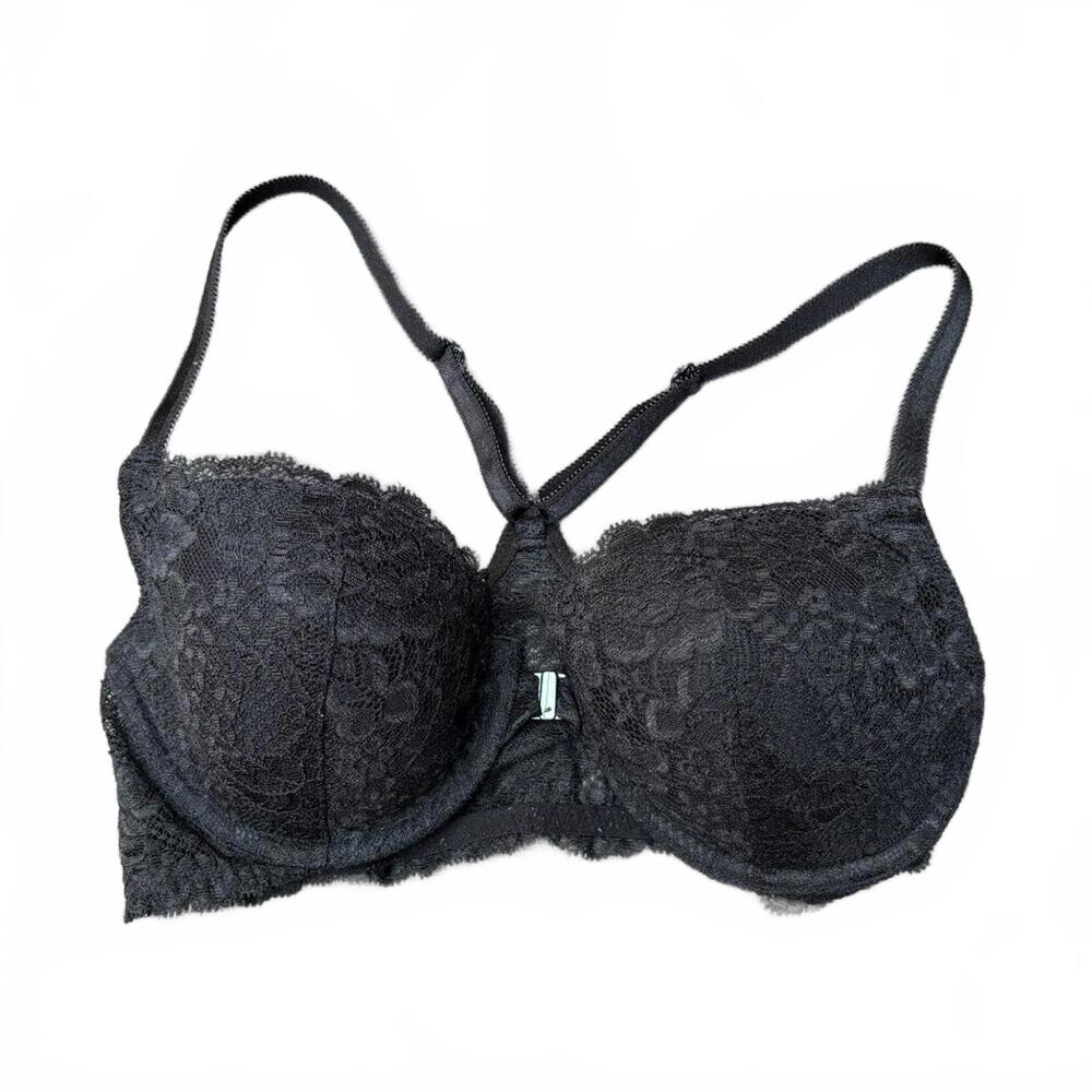 Victoria's Secret Black Lace Underwire Racerback Bra, 32D